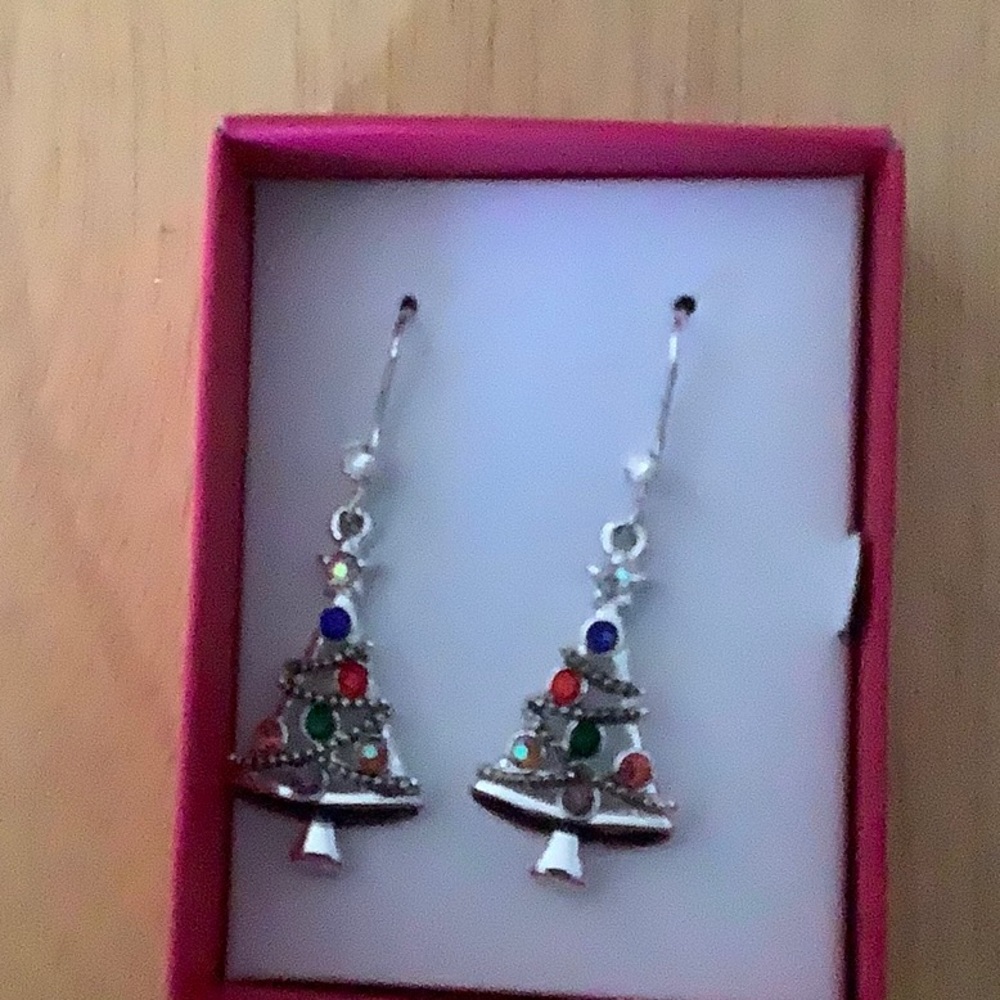 Christmas Tree Dangle Earrings